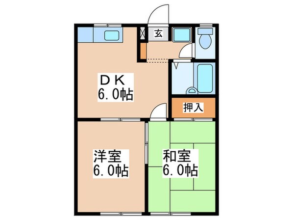 エステート向山Ｂの物件間取画像